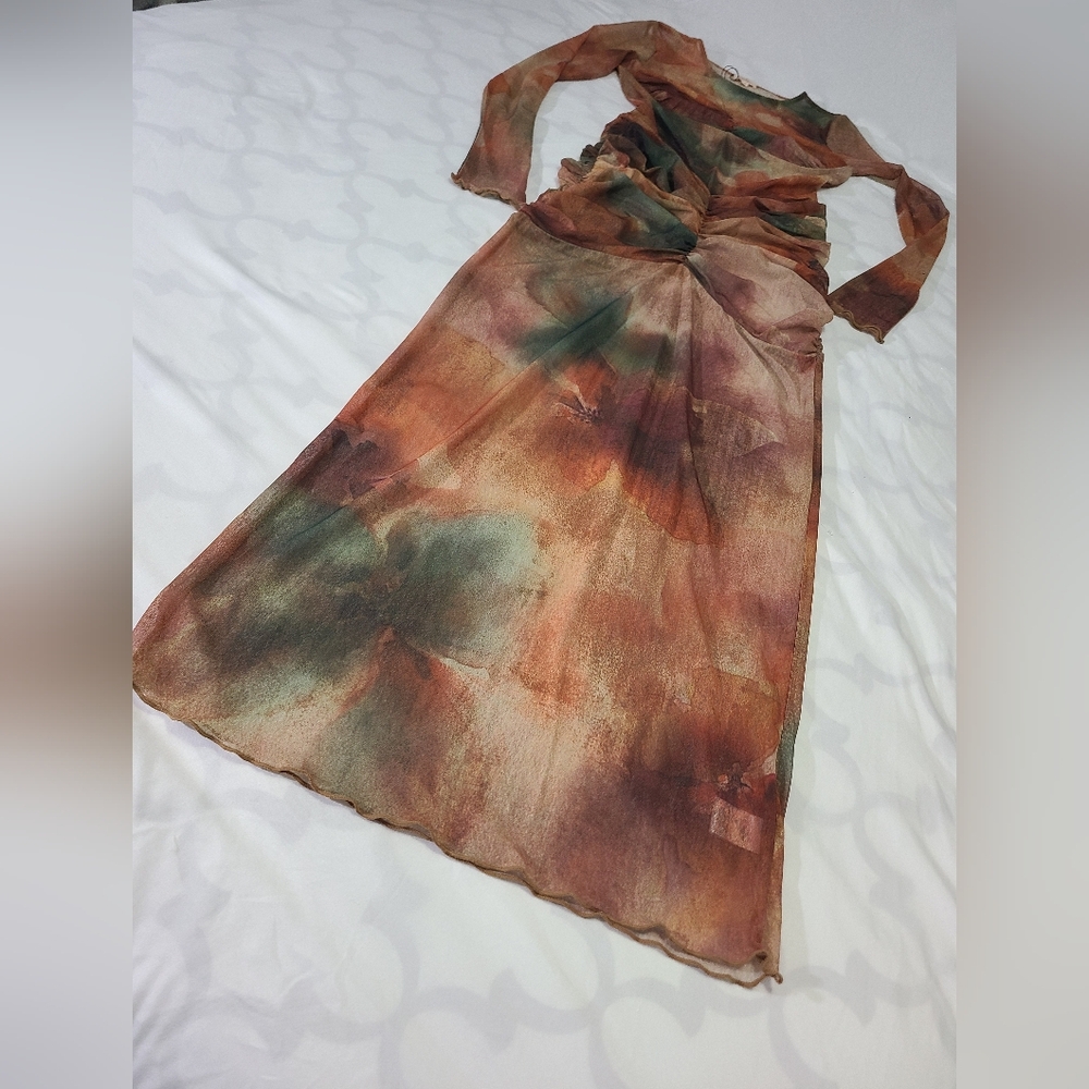 Camila Coelho Josephine Maxi Dress‎ in Multi Abstract Flora NWT Size Med - Picture 10 of 16